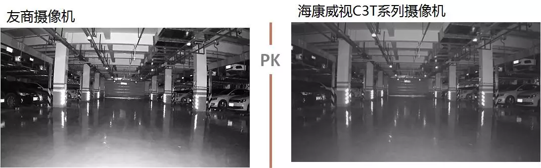 地庫監控場(chǎng)景對比效果